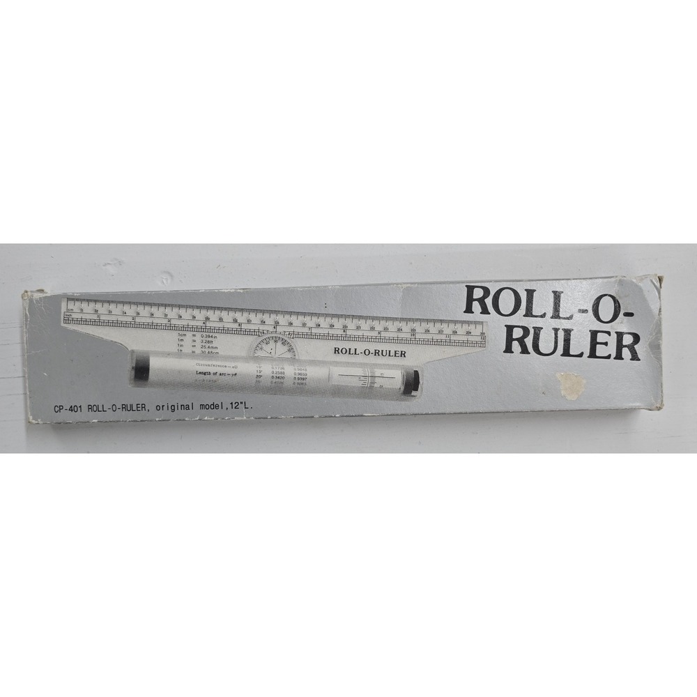 Vintage Roll-O-Ruler CP-401 12" Rolling Parallel Ruler And Drafting Tool In Box